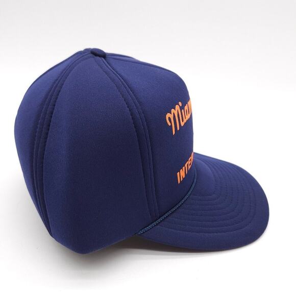Vintage Miami Valley International Snapback Rope Hat Trucking Foam Cap Blue - Picture 4 of 7